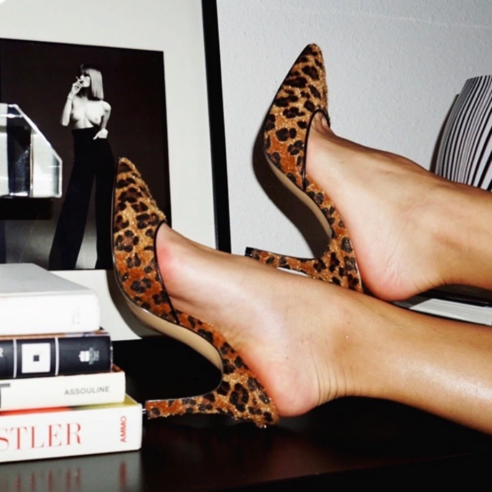 Bcbg girls leopard heels
